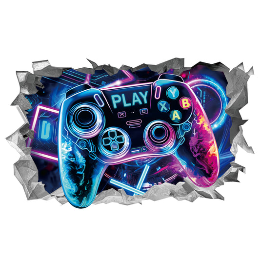 wondever 3D Game Wall Stickers Gamer Controller Gaming Peel and Stick Wall Art Decals